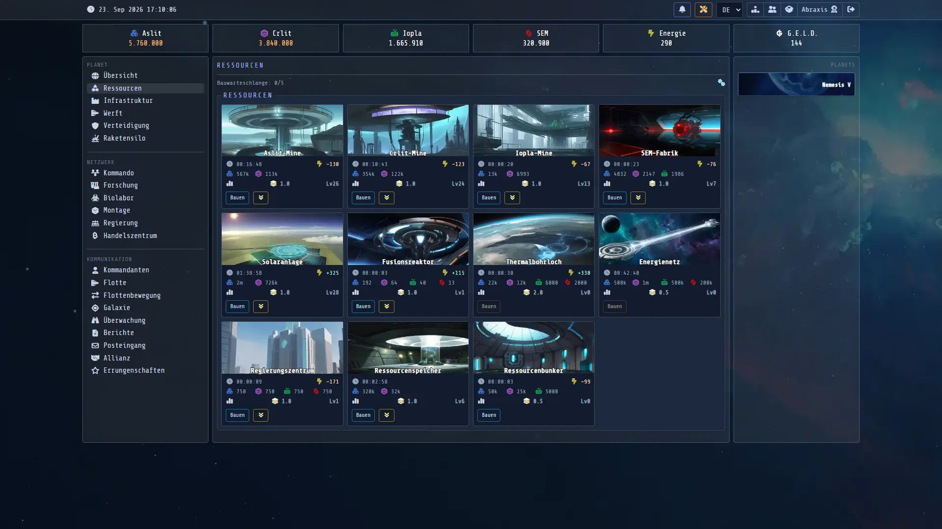 The modern VoidVerse interface